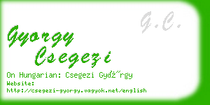 gyorgy csegezi business card